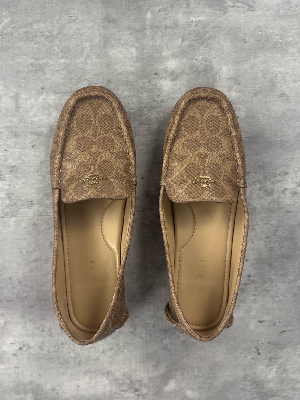 Coach Signature Canvas Marley Driving Loafers